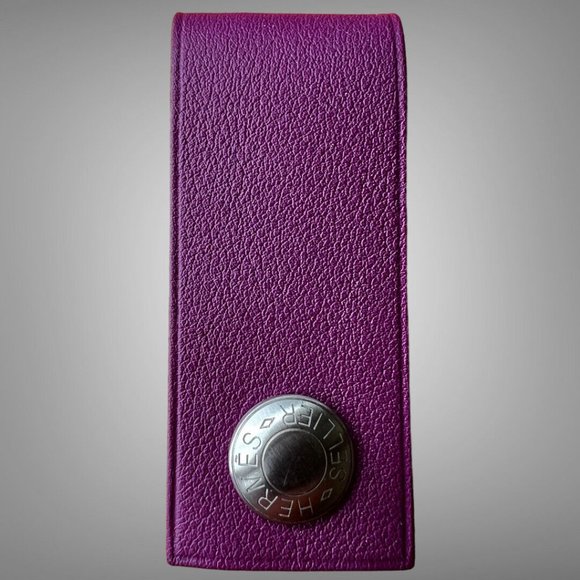 Hermes In the Pocket Lacie Key USB Drive 16GB Plum Leather New - Picture 5 of 10